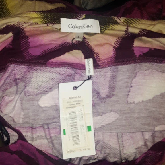 💜HP💜NWT Calvin Klein Pomegranate Multi Tank Top💜 - Picture 9 of 12